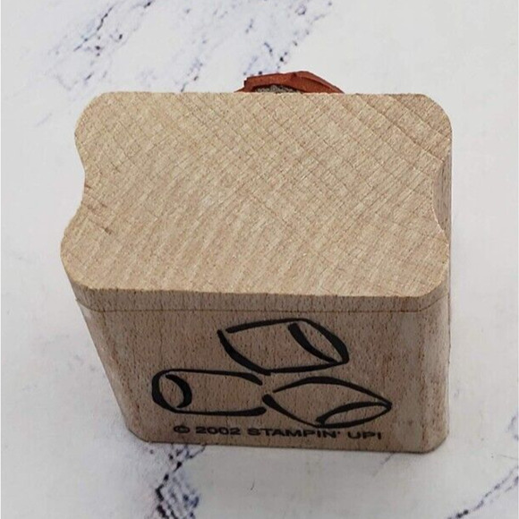 Stampin Up Hot Chocolate Coca Marshmallows Wood Mounted Rubber Stamp - Picture 4 of 7